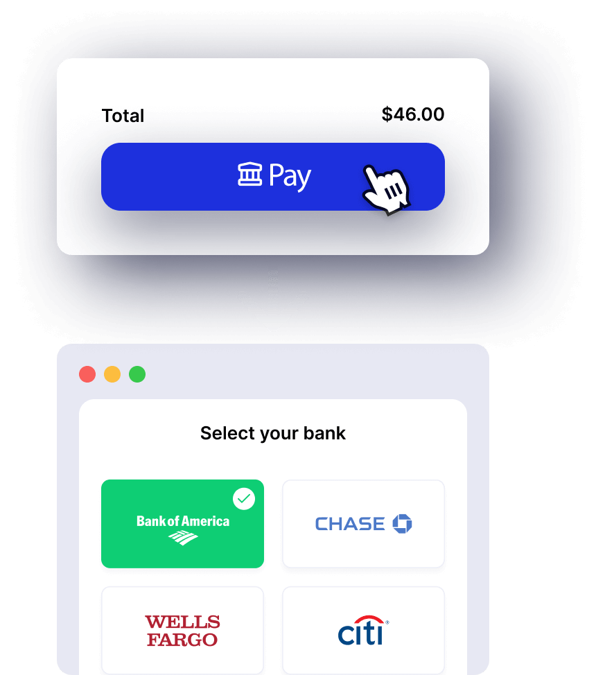 Click "Pay with Bank" Button:
