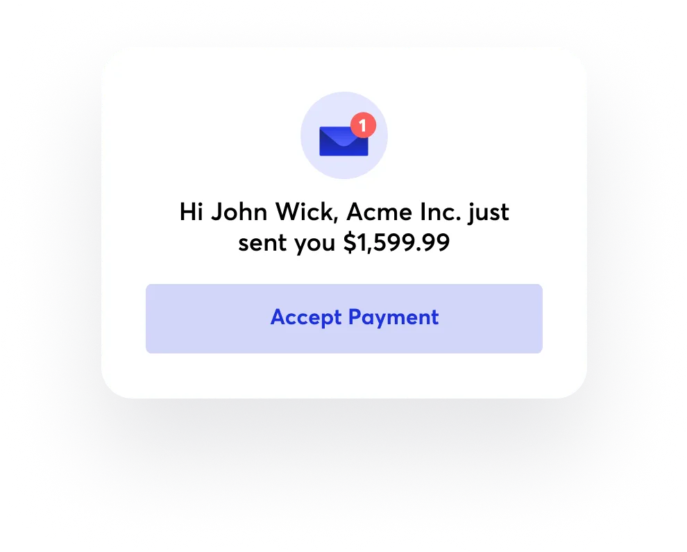 Recipient Receives Payment: