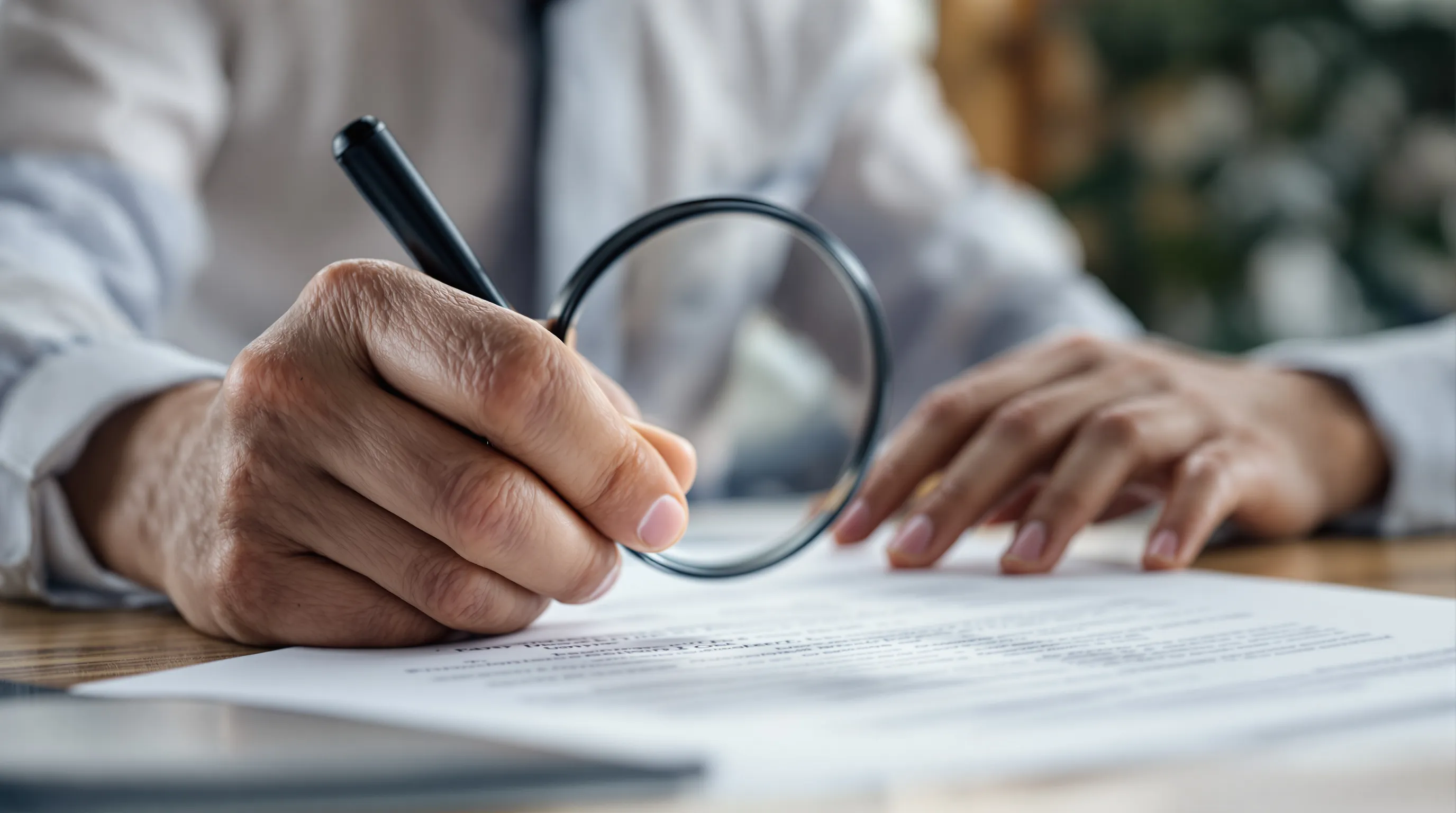 Business owner reviewing a high-risk payment processor contract with careful attention to fine print