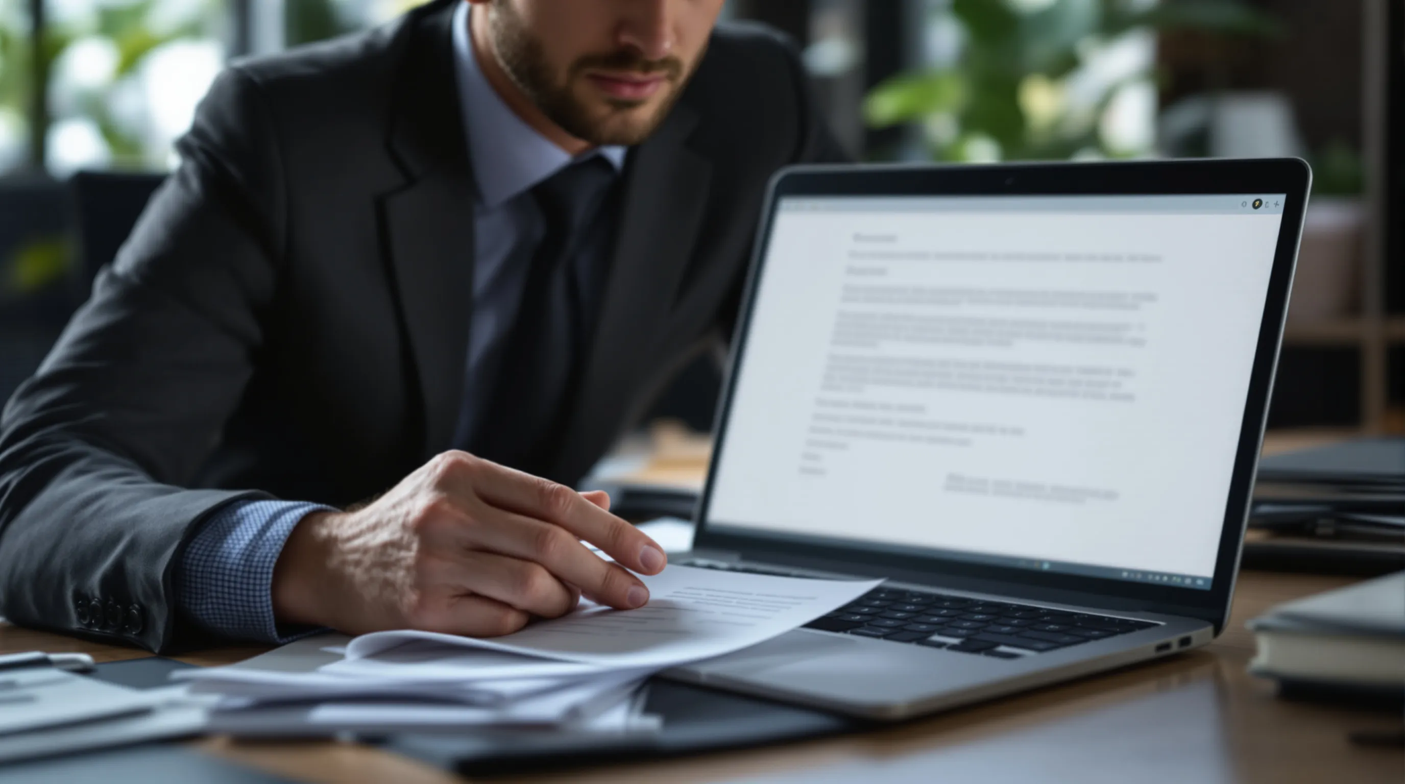 Business owner reviewing documentation for frozen merchant account reserve release