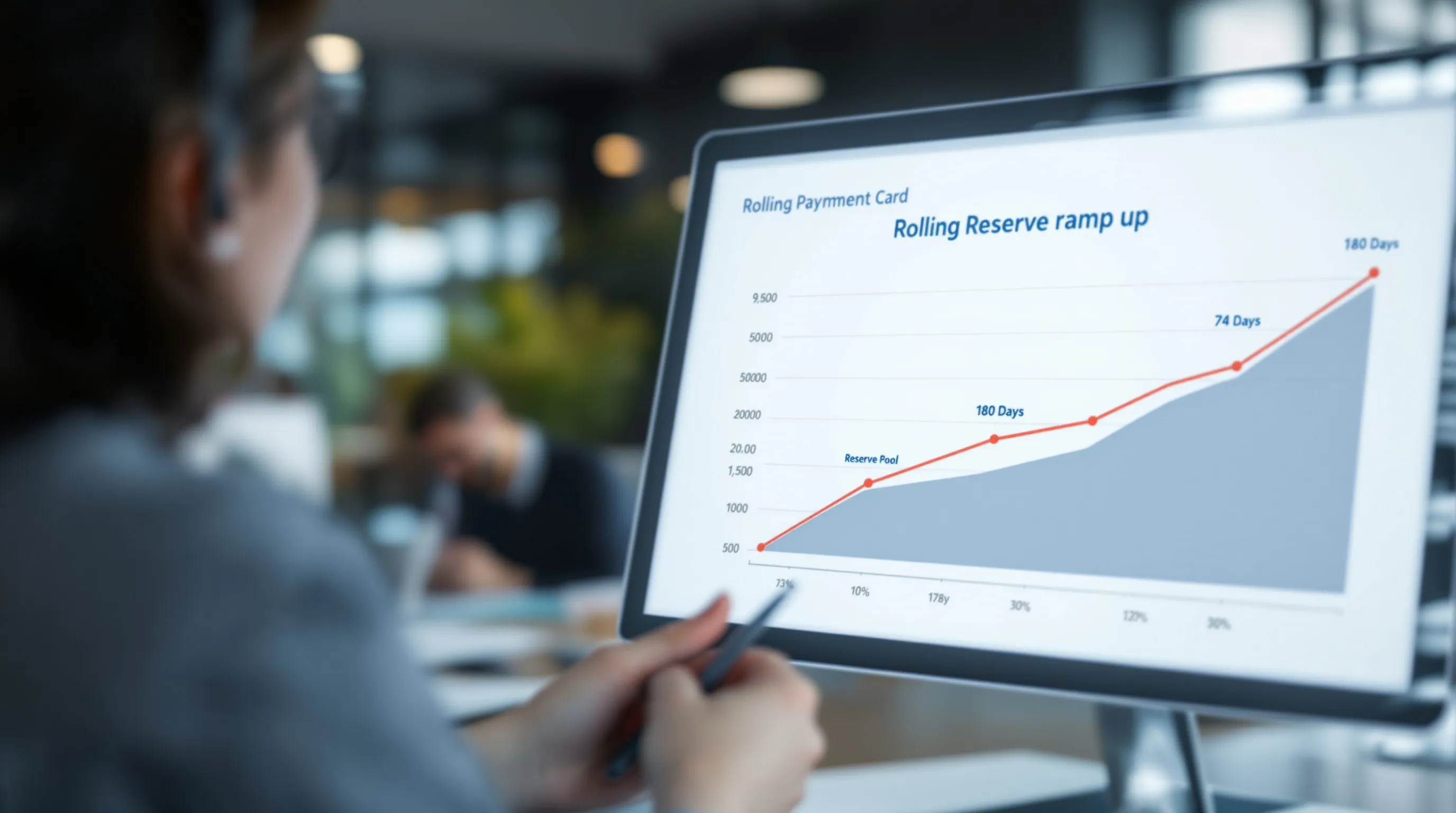 High-risk merchant card payment settlement timeline showing 72-hour funding window and 180-day rolling reserve hold period