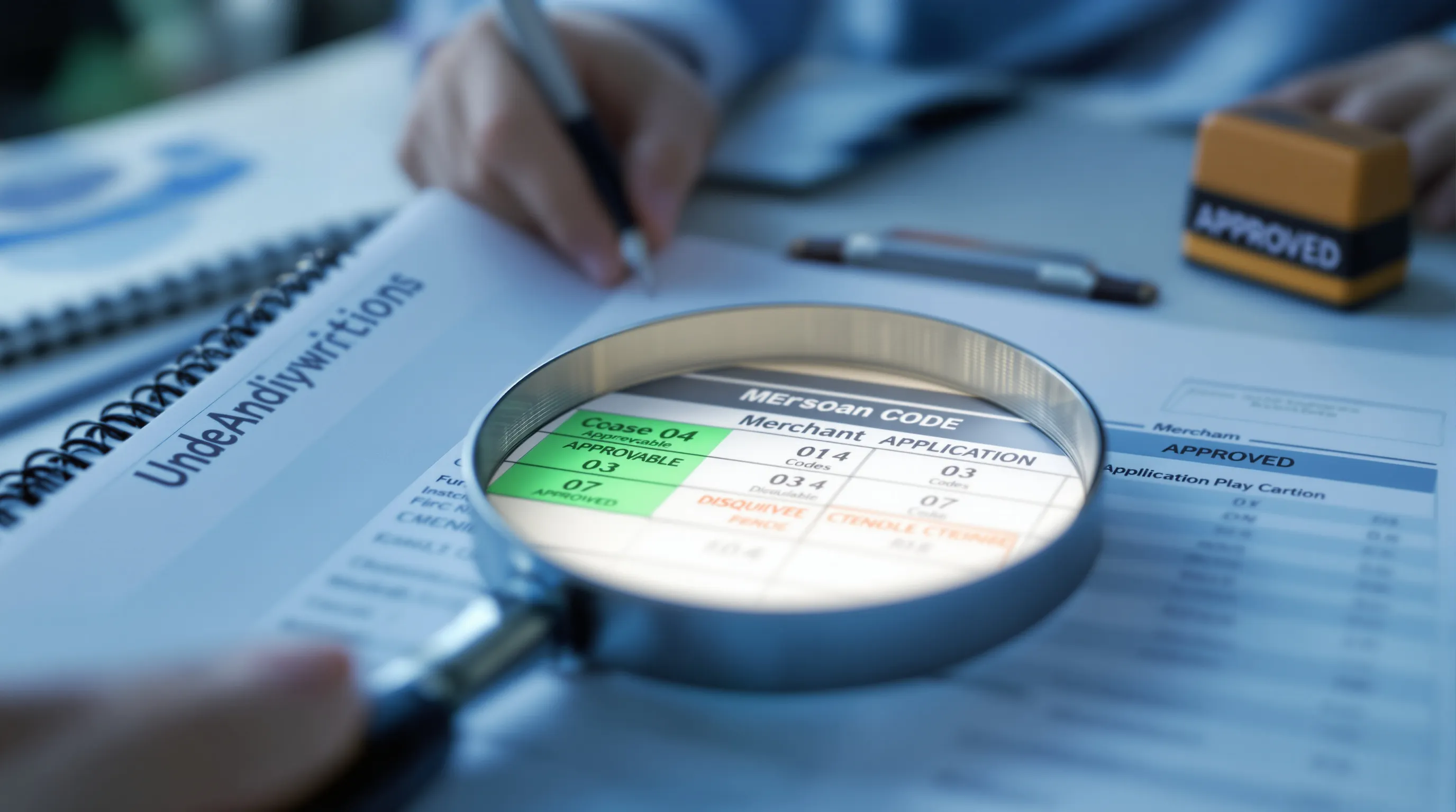 MATCH reason code table showing underwriting tiers for acquirers evaluating MATCH-listed merchant applications