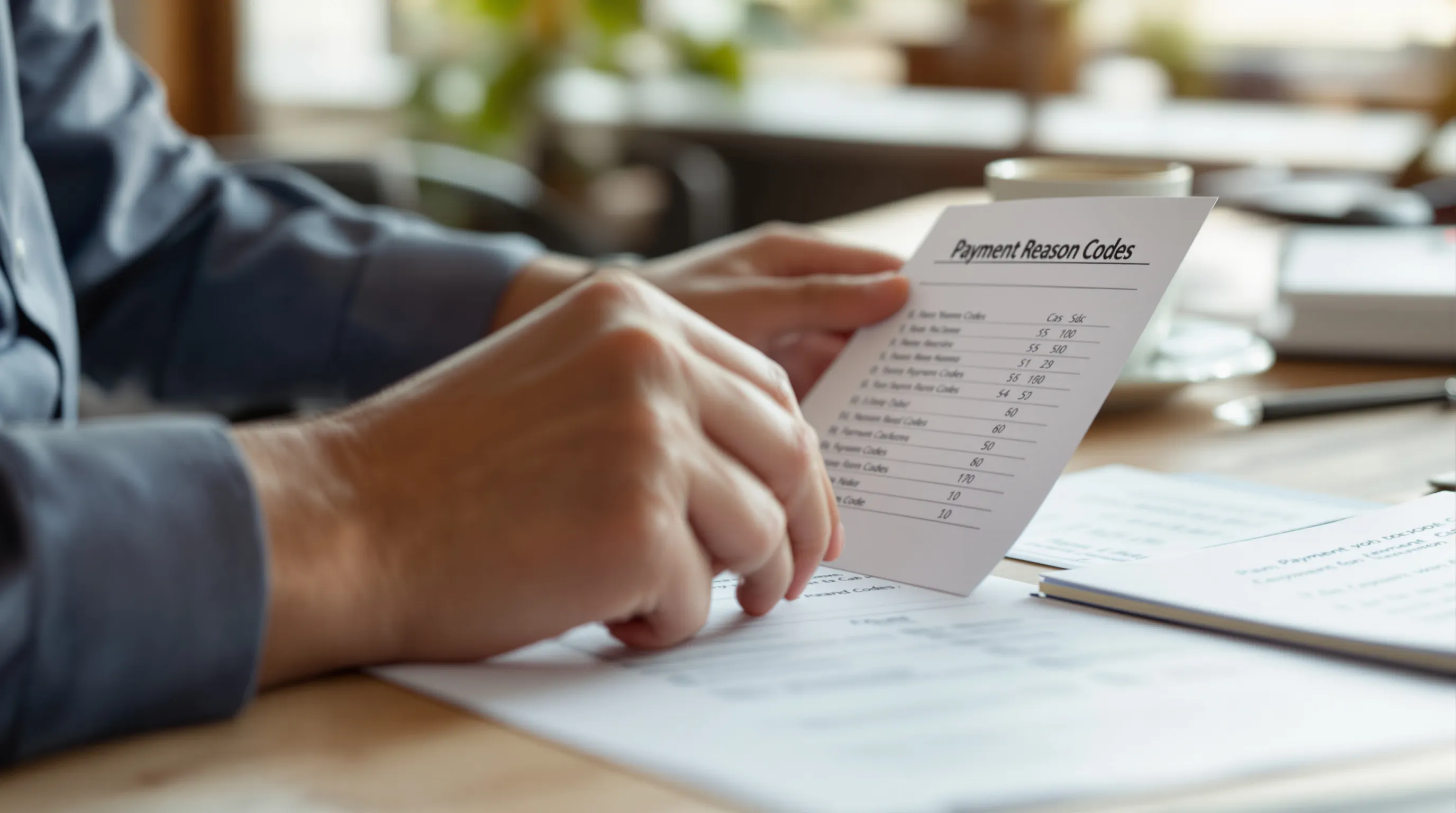 Payment professional reviewing a MATCH list reason code breakdown for merchant account underwriting